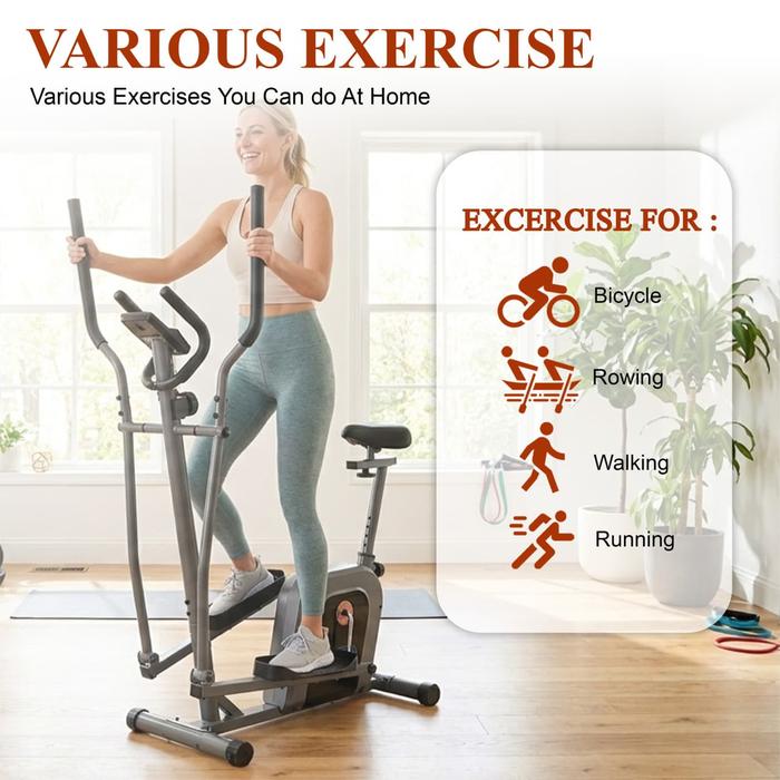 TWEN RB530 Alat Fitness Sepeda Statis Magnetic Recumbent Bike - Gambar produk 3