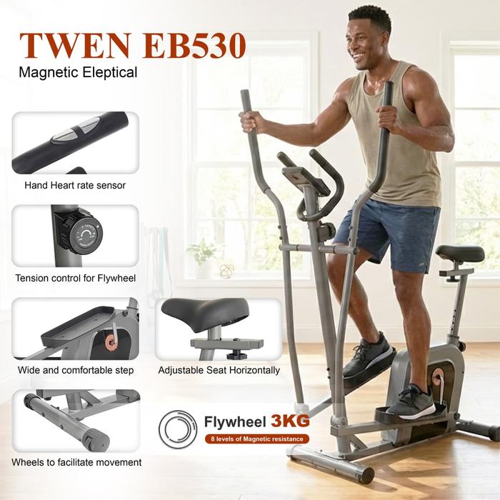 TWEN RB530 Alat Fitness Sepeda Statis Magnetic Recumbent Bike - Gambar produk 5