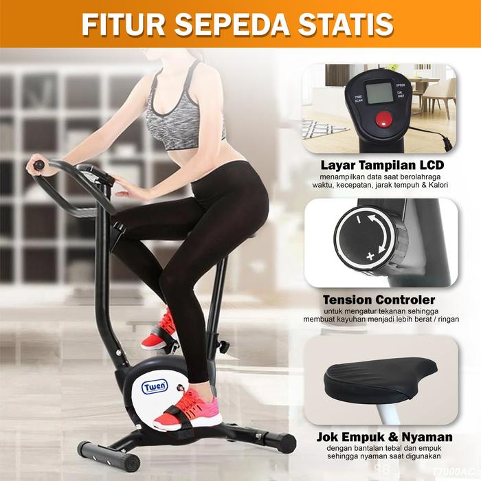 Twen BB380BIG Red Belt Bike New Big Exercise Fitness Alat Gambar produk 3