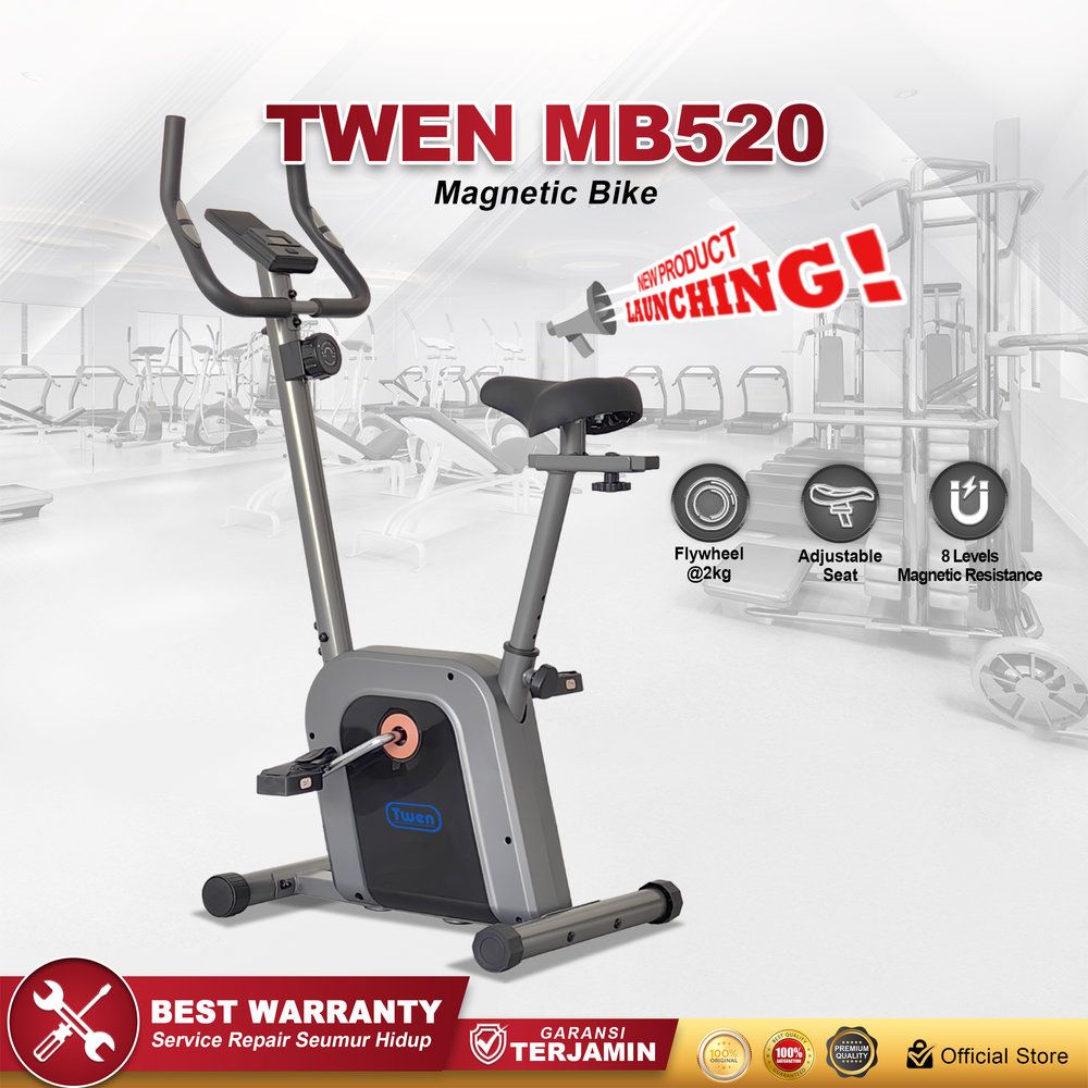 TWEN MB520 Alat Fitness Sepeda Statis Magnetic Bike Sepeda Kardio Sepeda Statis Sepeda Fitness Alat Olahraga